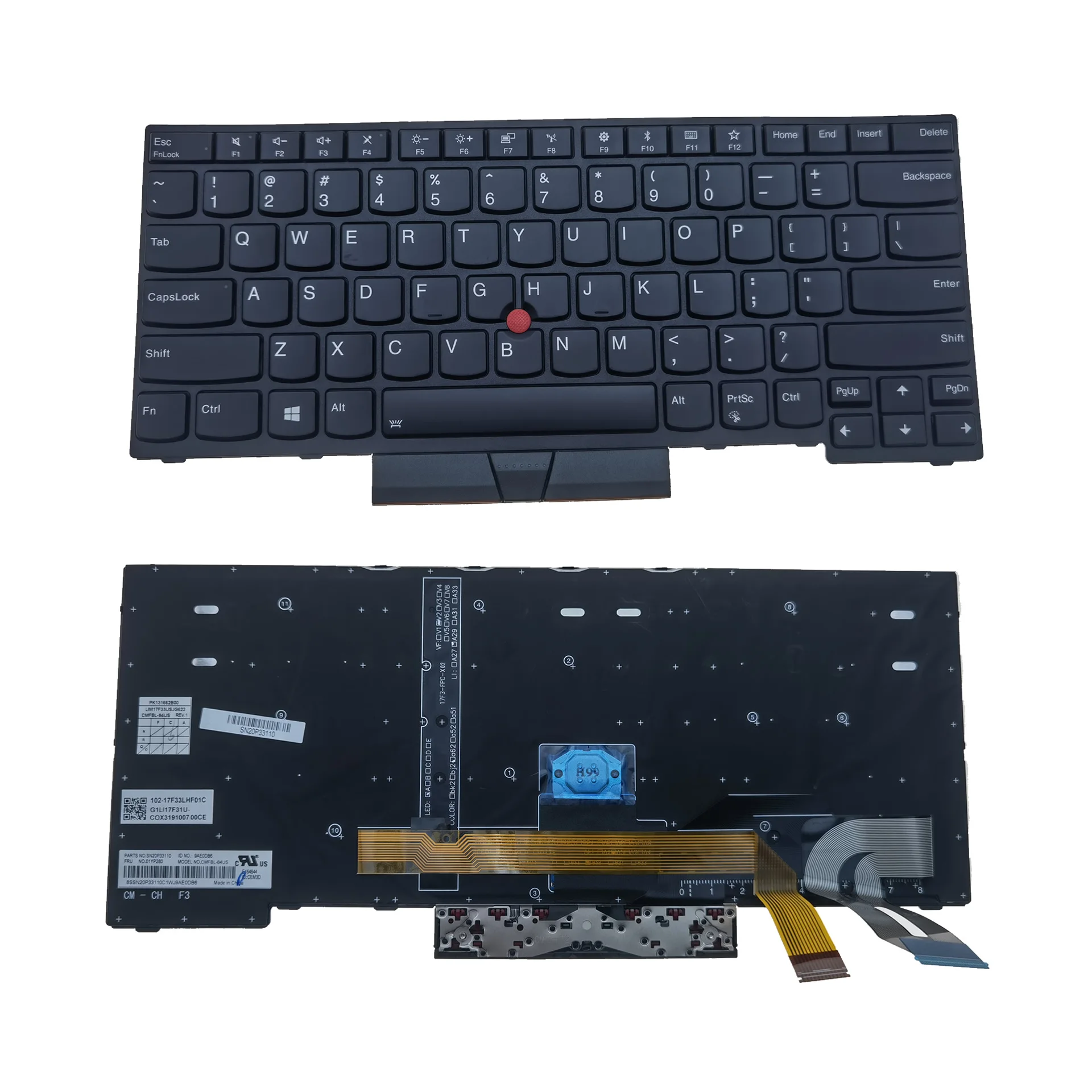 

New/Orig US Laptop Keyboard For Lenovo Thinkpad E480 E485 L480 L380 T490 E490 E495 L490 T495 yoga L390 T480S P43S PC Replacement