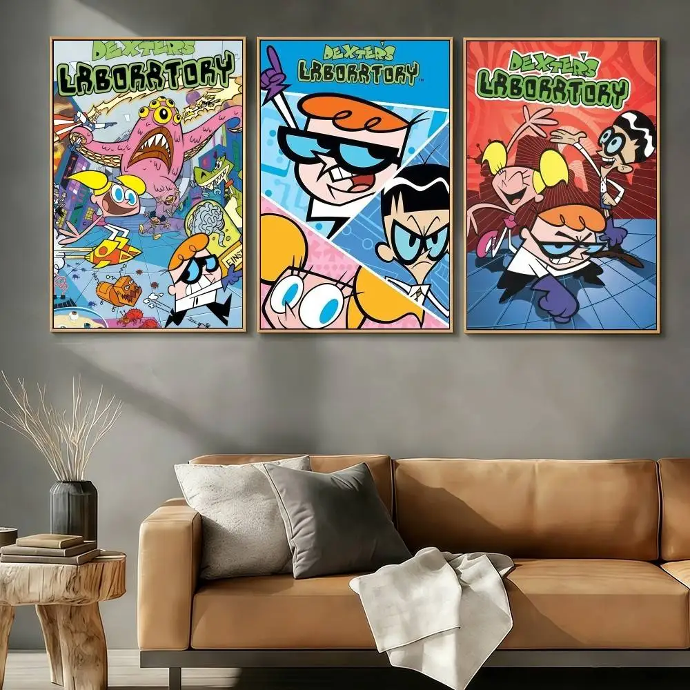 D-DextersS L-LabS CT Poster Stickers Art Print Retro Wall Decor Living Room Home HD Easy Hang Decor Birthday Gifts