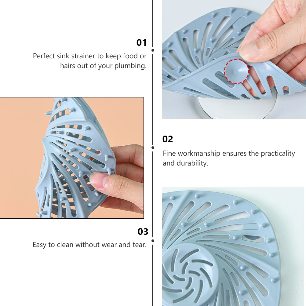 

3pcs Sink Drain Strainer Anti-Clogging Filter Mesh For Bathroom Kitchen Durable Fine Mesh Strainer Blocking Hair Food Debris