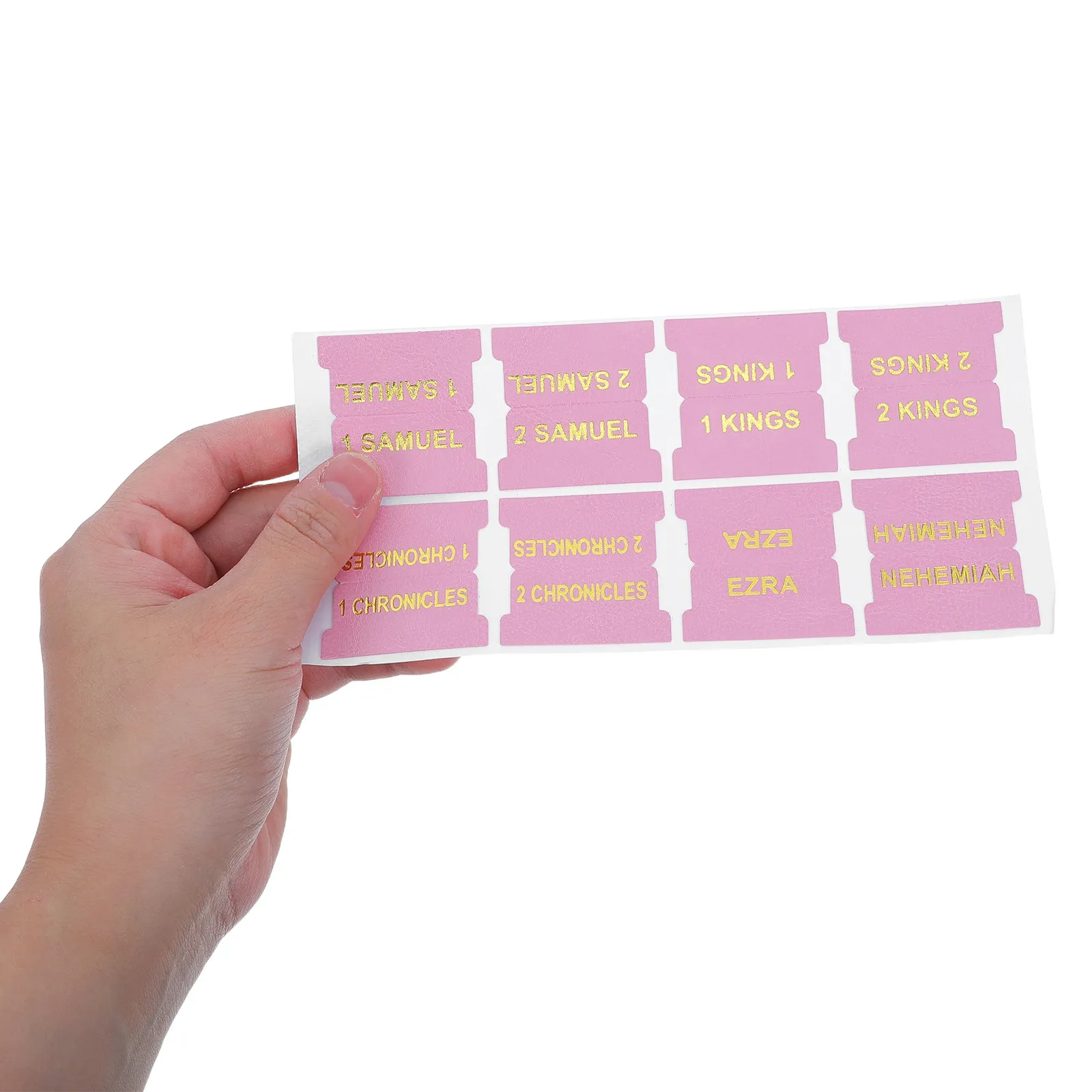80Pcs PU Bible Tabs Scripture Index Stickers Pink Bible Study Supplies Navigation Labels Book Markers Blank Index Tabs
