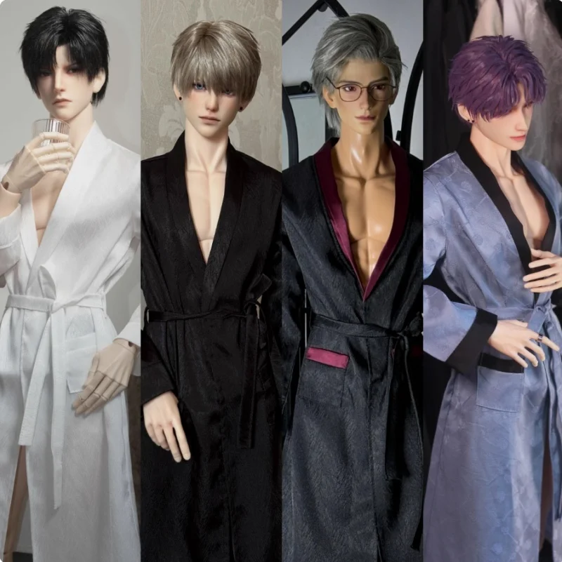 

bjd Doll coat fits id75 Uncle long-sleeved waist bathrobe coat Multi-color optional doll accessories