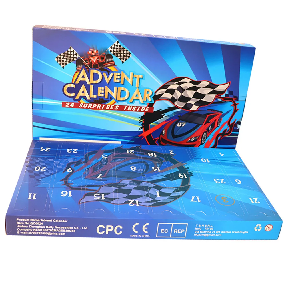 Advent Calendar 2024 Christmas Vehicles Toys 24 Days Christmas Countdown Calendar Christmas Party Favor Gifts for Boys Kids