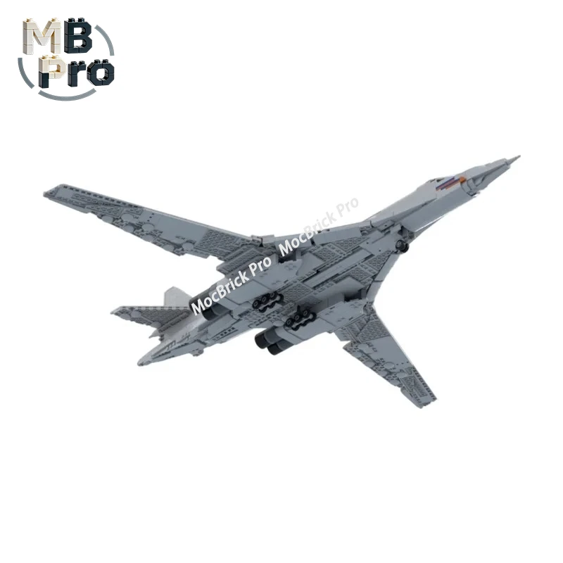Military White Swan Inspired Bomber MOC Bricks, DIY Warplane Kit, Simulated Aircraft Model for Military Enthusiasts