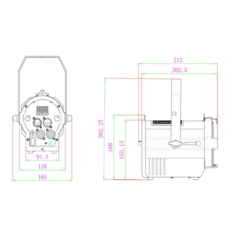 100W Tunable Warm Cool White LED Fresnel Spotlight DMX RDM 25°-60° Manual Zoom Spot Lights Wedding Photography Exhibition Lights
