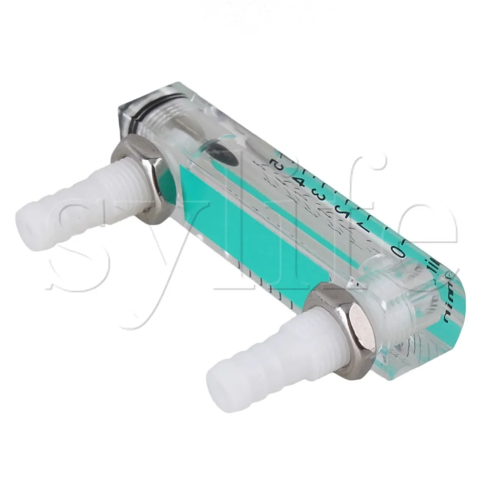 LZQ-1 Oxygen Flow Meter 0-5LPM Acrylic Metal Fitting Gas Air Flowmeter