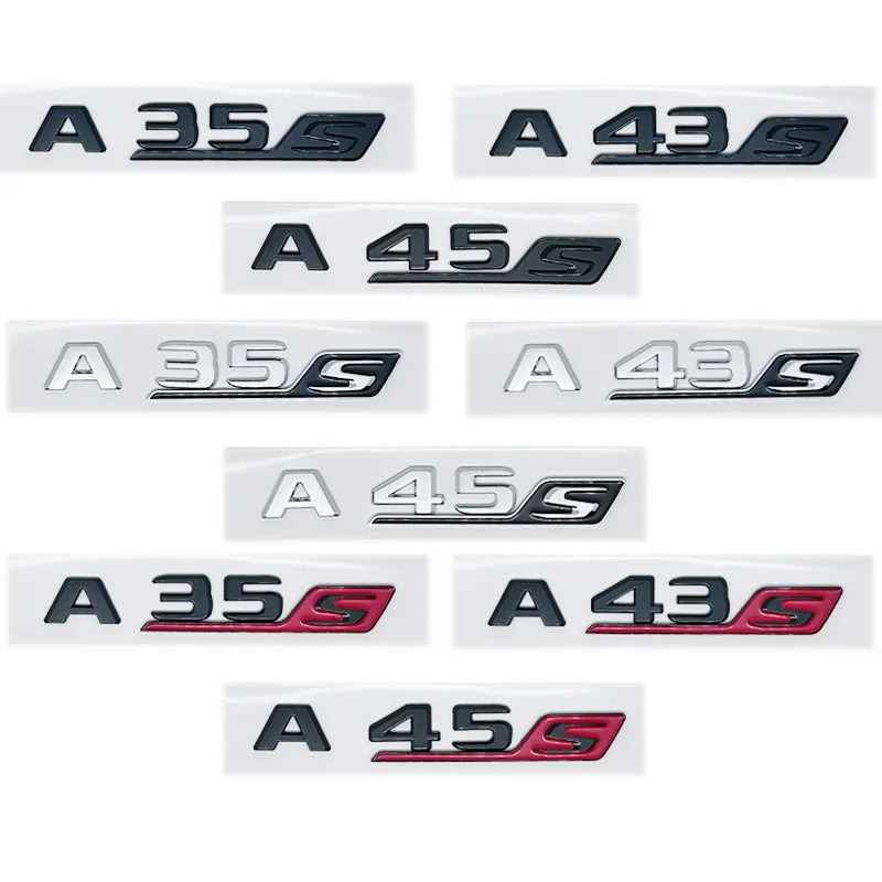 ABS لمرسيدس بنز A35 45 43 AMG W177 W176 A35 A45 A45S توربو 4MATIC سيارة جذع رسائل شعار شارة ملصقات للشعار اكسسوارات
