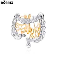 DCARZZ Small Intestine Pins Brooches Medical Jewelry Doctors Nurse   Digestive System Intestines Pin Metal Backpack Women Gift