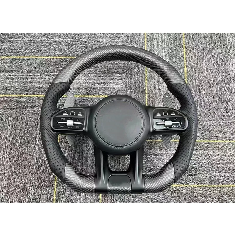 

Аксессуары для салона автомобиля на заказ для Benz 2015-2020 AMG W205 C63 C43 рулевое колесо из углеродного волокна