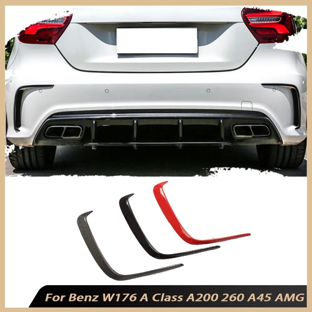 

Rear Bumper Air Vent Cover Trim Spoiler Carbon Fiber Body Kits for Mercedes Benz W176 A Class A200 260 A45 AMG 2014-2017 ABS