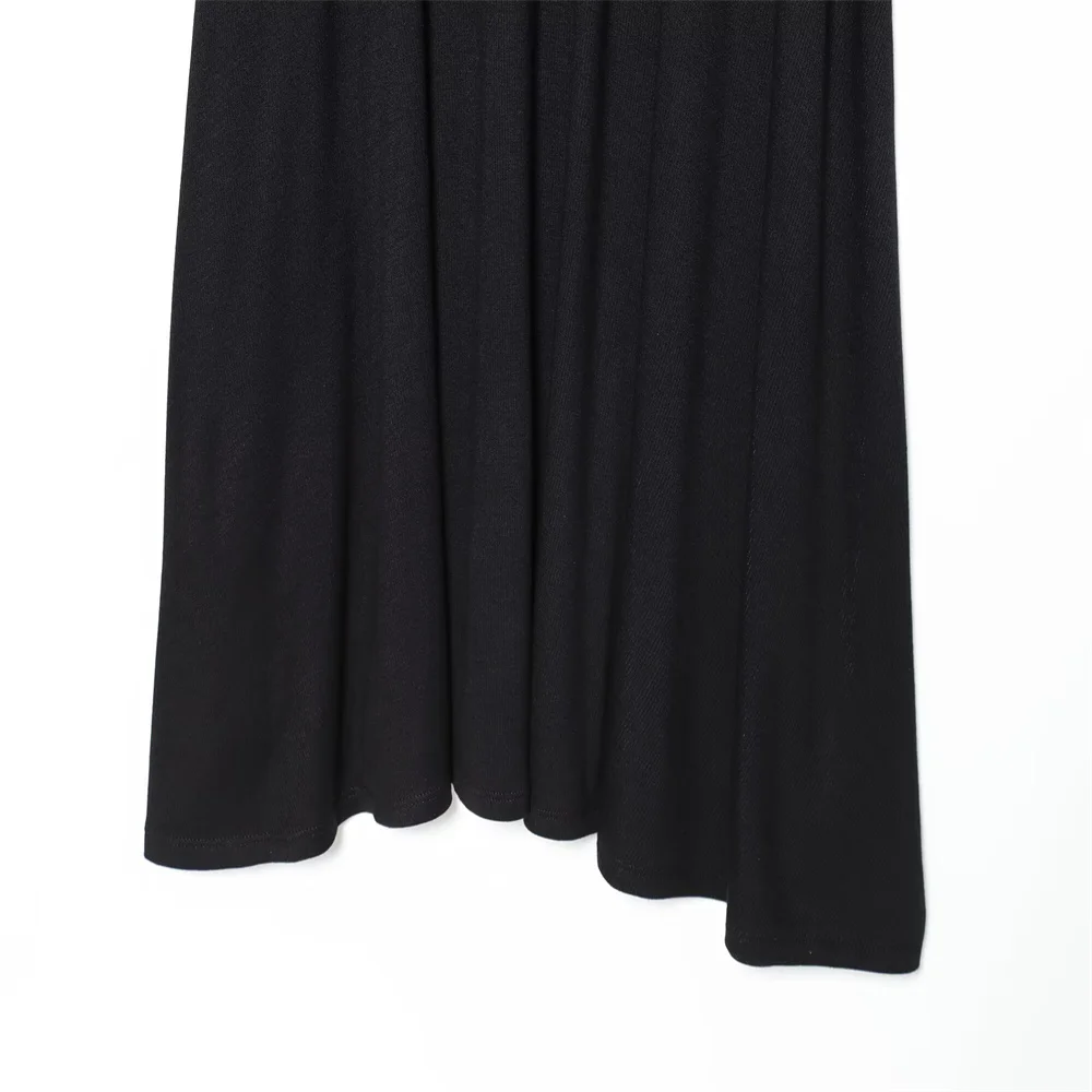 겨울 신상 여성 패션 심플 브이넥 롱 드레스