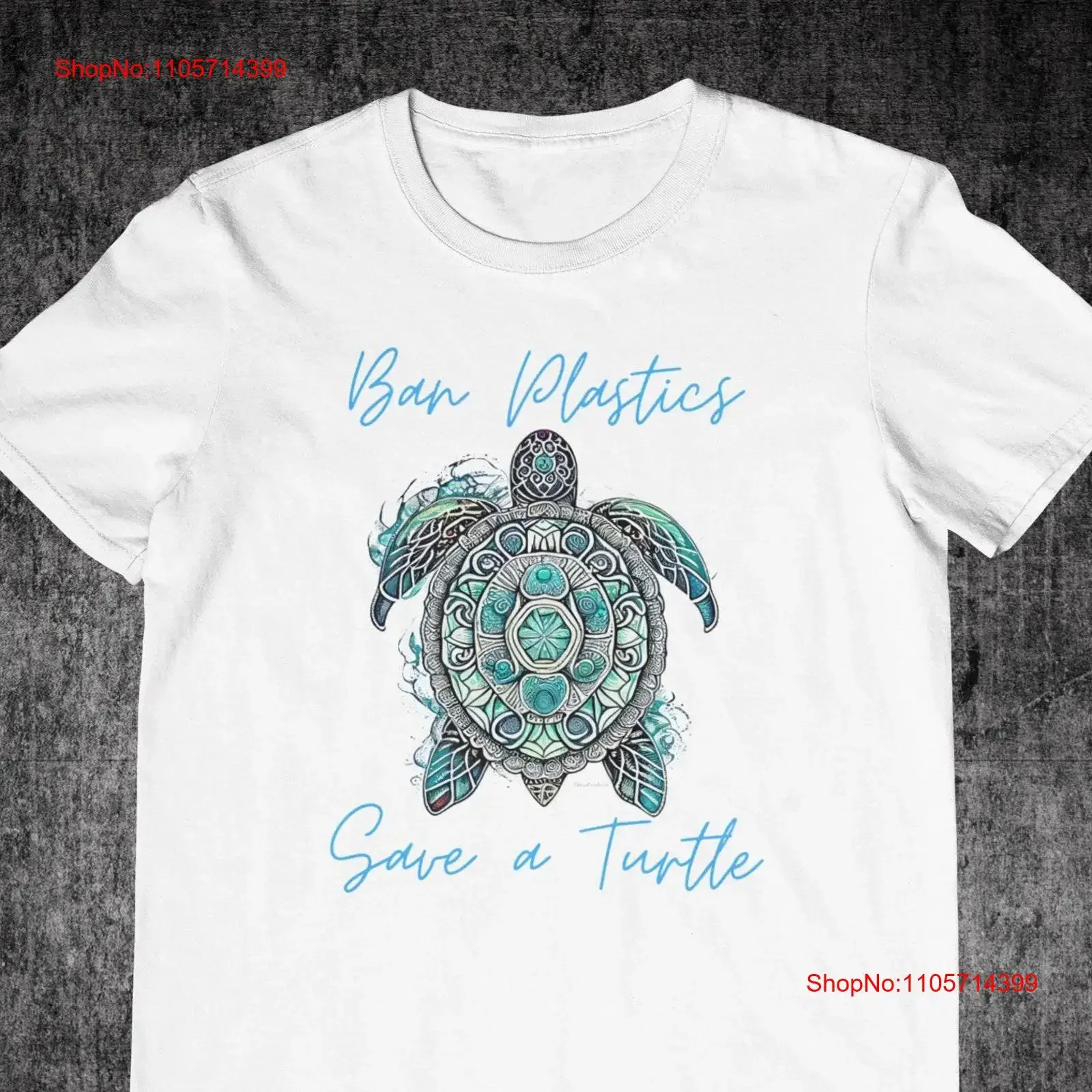 Ban Plastics Save a Turtle Original graphic art T Shirt Alternative Urban Streetwear for Women and Girls Edgy Fashion turtl