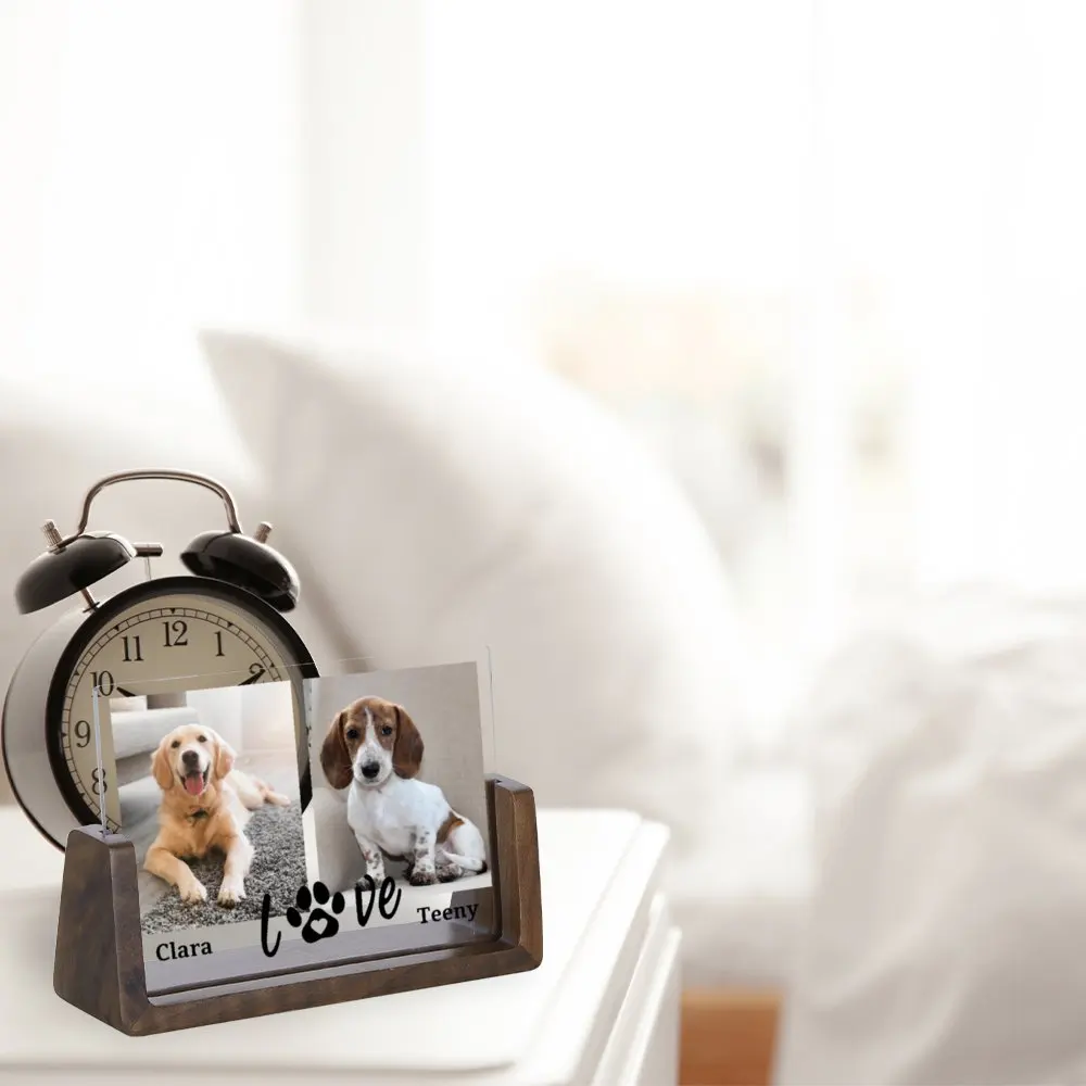 Custom Picture Frame for Pet Couples Personalized Pet Cat and Dog Photo Frame Custom Picture Frames Photo Frames Poster Frame