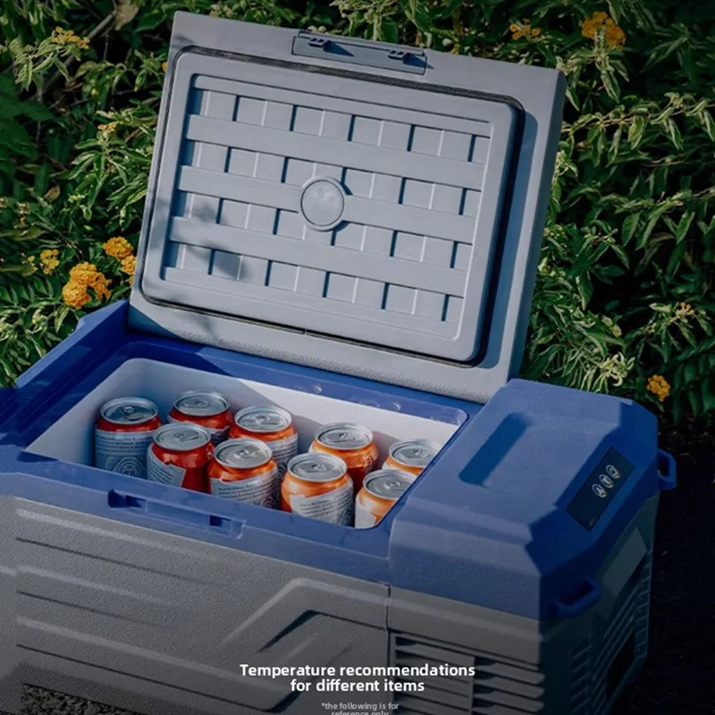 

2V/24V/220V Car Refrigerator, 15L Portable Freezer for Truck/RV/Camping, -20℃~20℃ Adjustable, Energy Efficient, Quiet Compressor