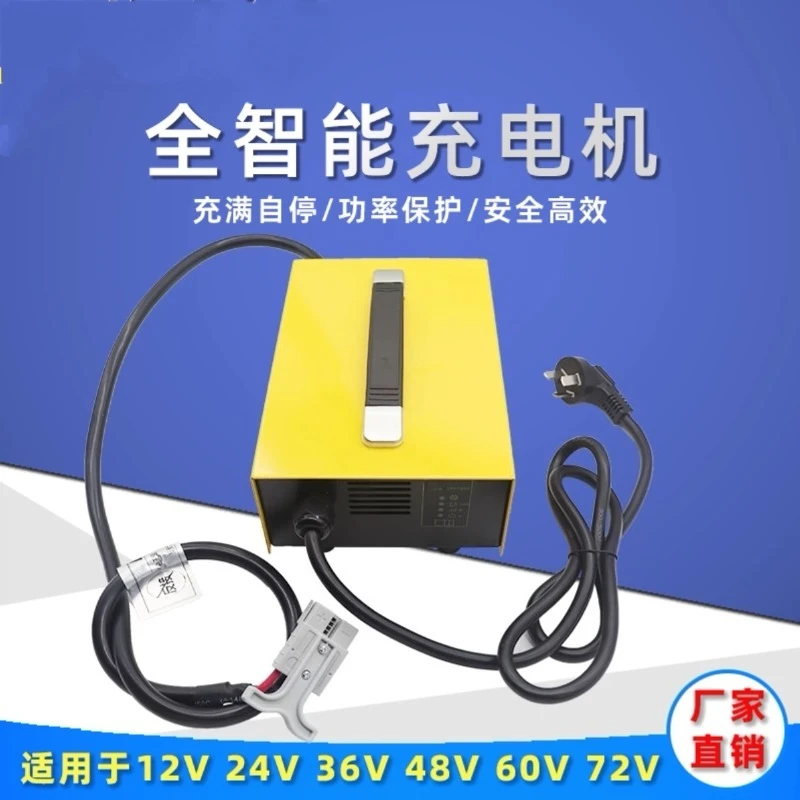 48V 30A Smart Charger for Forklift Sweeper Sightseeing Vehicle Lithium & Lead Acid Battery