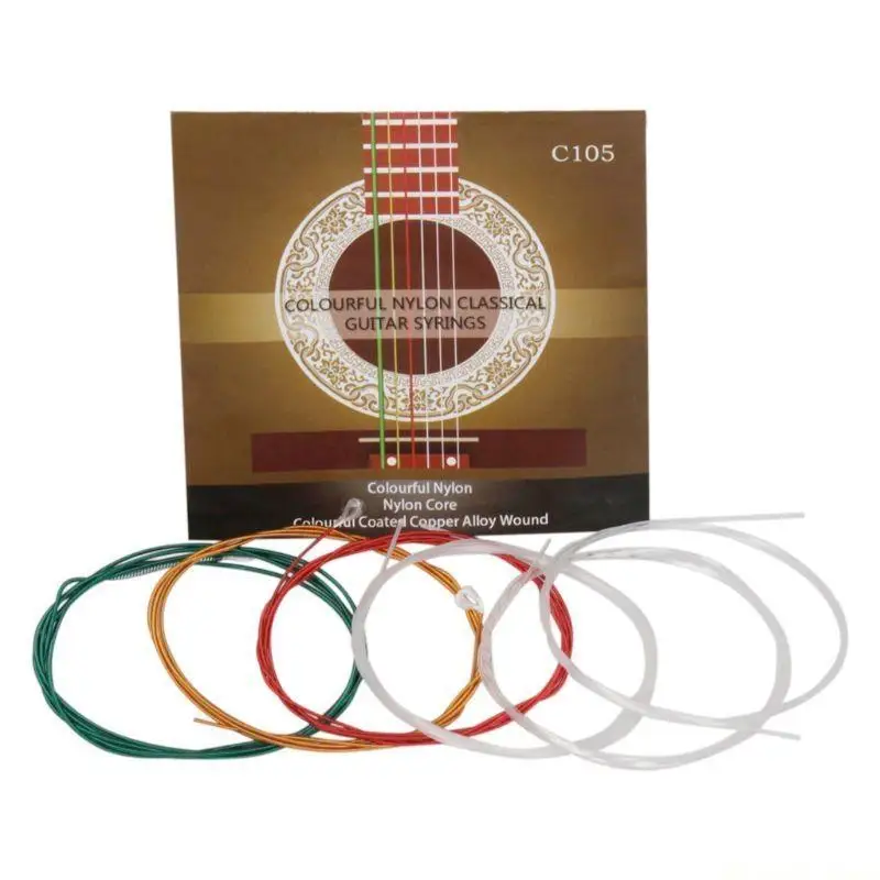 31BE Classical Guitar Strings, Nylon Guitar Parts Accessories Great Performance,6pcs
