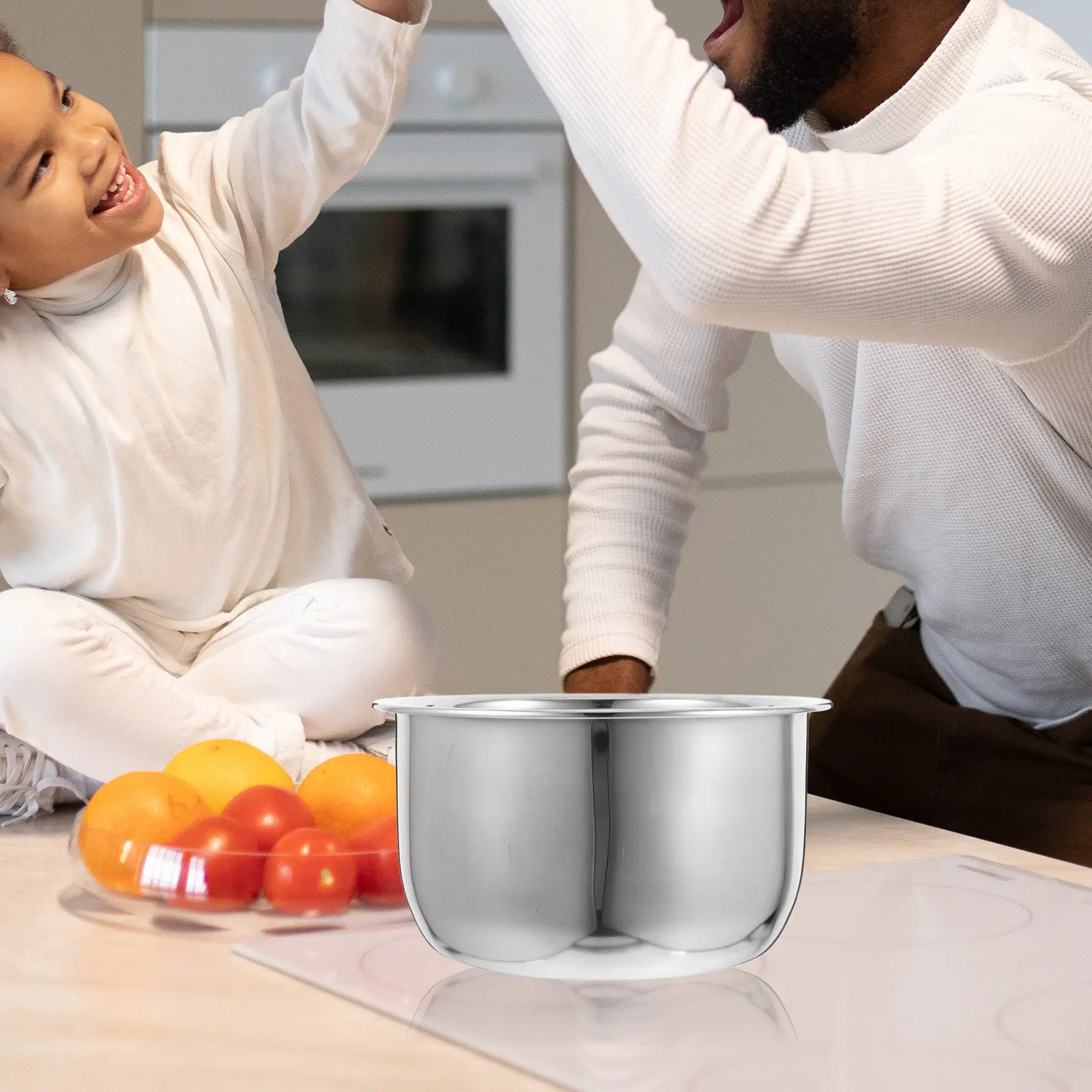2.5L Stainless Steel Mixing Bowl 20Cm Food Grade 304 Metal Kitchen Bowl for Meal Prep Salad Mixing Soup Cooking Serving Storage