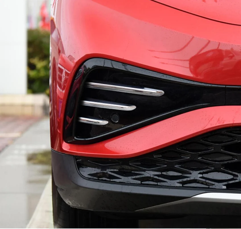 ل VW Volkswagen ID.4 ID4 2021 2022 اكسسوارات الجبهة الخلفية أضواء الضباب مصابيح الجفن الحاجب الضباب ضوء مصباح شواء الحاجب الجفن #4