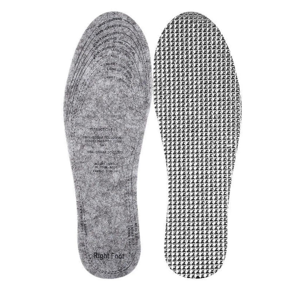 

1 Pairs Comfortable Thermostatic Foil Thermal Insoles Cold-proof Breathable Thermal Insole Deodorant Insoles for Men Women