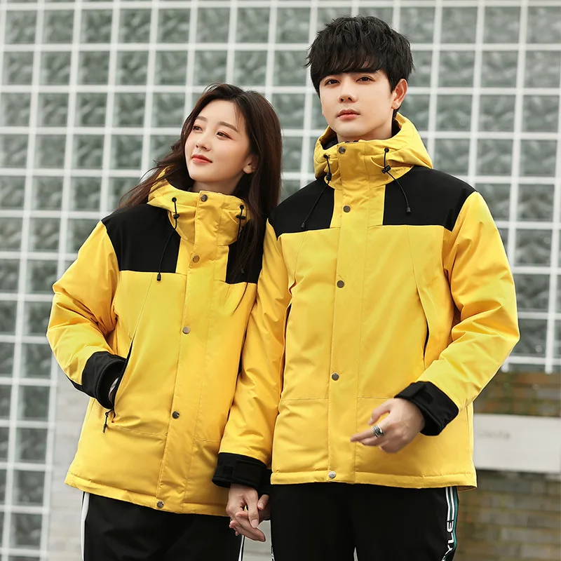 2023 New Style North Xinmian Couples Down Coat Men\'s Patchwork Casual Thickened Student Outdoor Winter Fashion