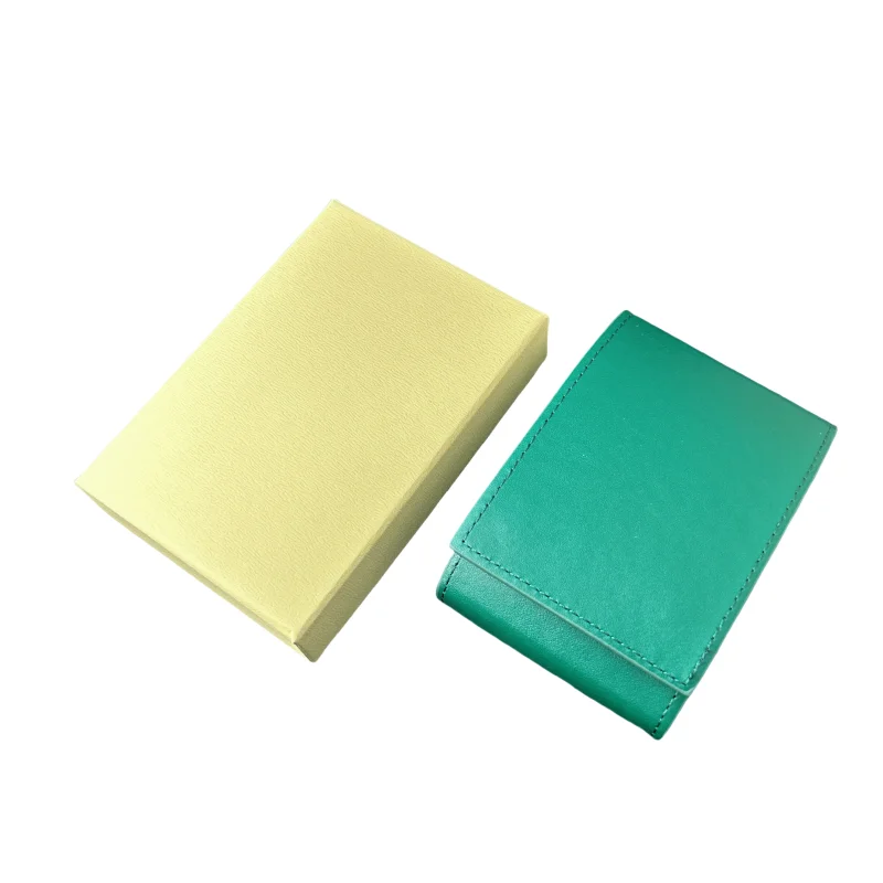 Wholesale PaRilk 1 Bits Green Travel PU Leather Bag or Paper Wooden Watch Storage Box with Custom Display Jewelry Case Packaging