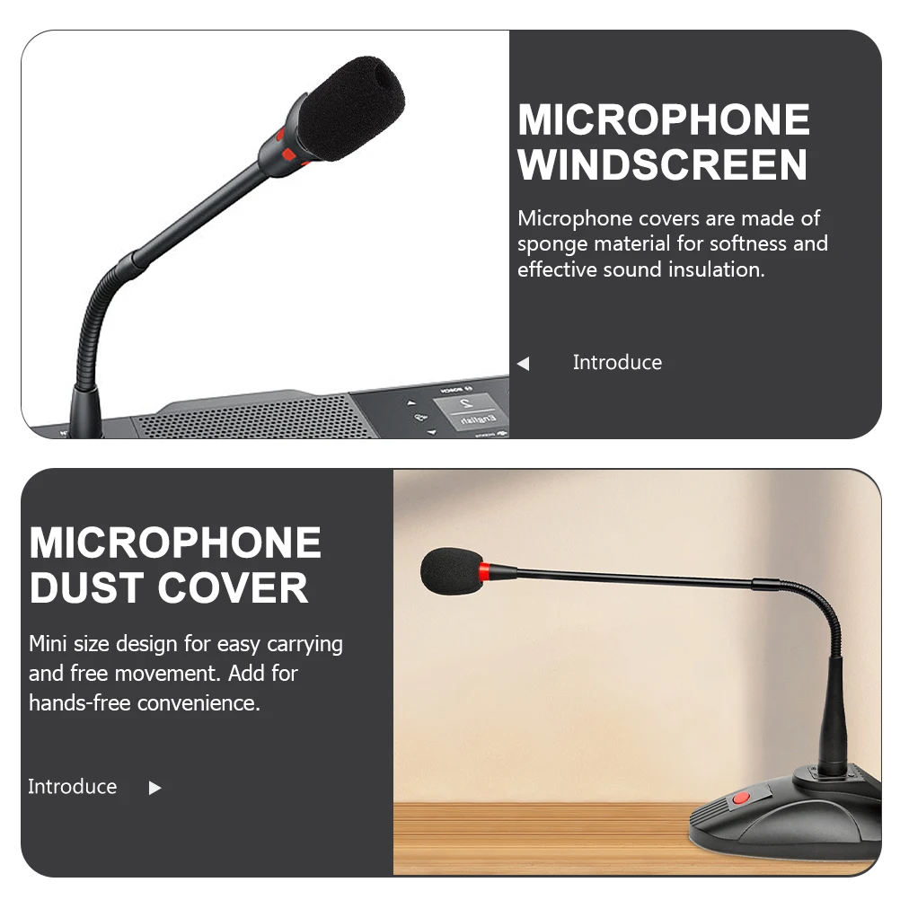 

10 Pcs Blow-proof Bee Microphone Covers Windscreen Pop Filter for Mini Small Accessories Lavalier Sponge Lapel