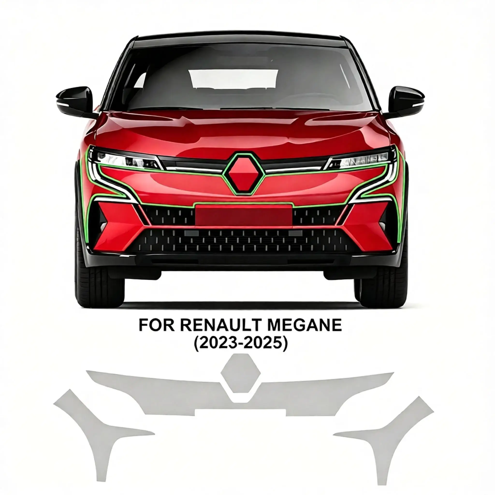 For Renault Megane 2023-2025 9Mil TPU Paint Protection Film Self-Healing Matte Clear Bra Pre-cut PPF Body Anti-Scratch Resistant