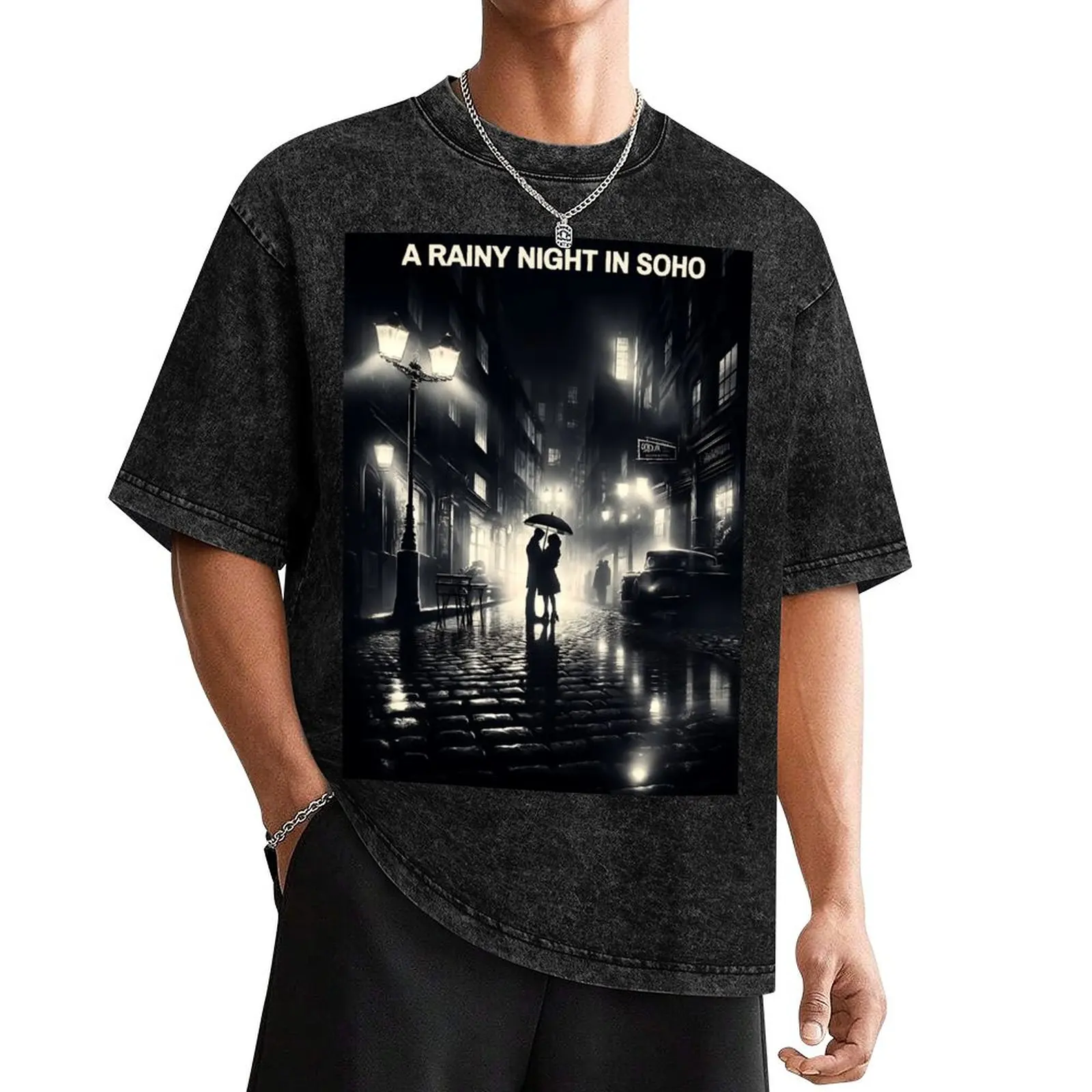 

A Rainy Night in Soho - the Pogues - Original Poster Design T-Shirt croswit shirt man vintage anime shirt mens tall t shirts