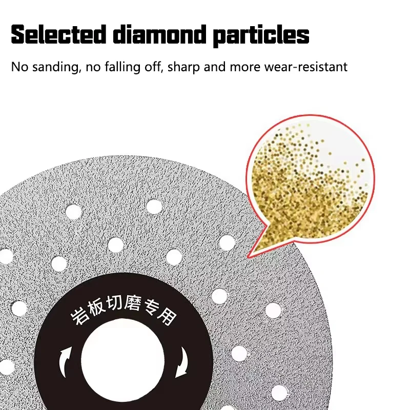 SenNan ダイヤモンドソーブレードセット 岩石・セラミック用 - 4インチ両用研削砥石、面取りエッジ付き、大理石やタイルに最適