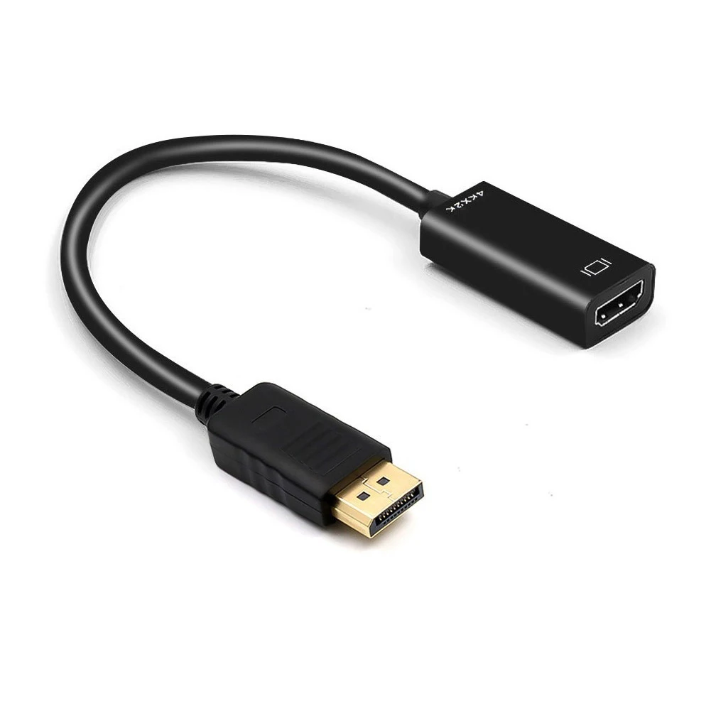 4K 1080P DP Display Port To HDMI-Compatible Adapter Plug and Play Display Port Male DP To Female HD TV Cable Adapter for PC TV