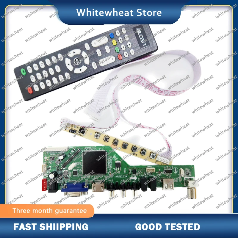 LCD TV drive board RR52C.03A supports DVB-T DVB-T2 Can replace 3663 chip motherboard