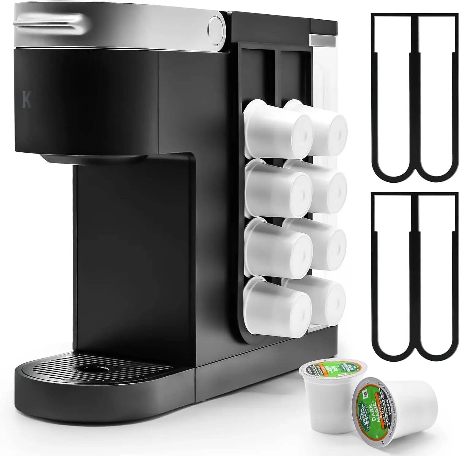 Paquete de 2 Soportes para Cápsulas de Café Keurig K-Cup, Organizador de Almacenamiento para Montar en la Pared, Diseño que Ahorra Espacio, Perfecto para Espacios Pequeños en la Encimera