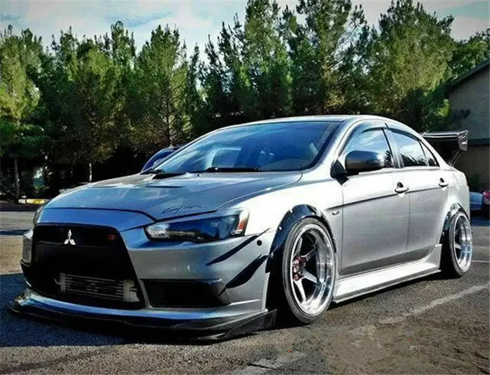 4PCS Universal Front Bumper Fin Canard Splitter Diffuser Valence Spoiler Lip For Mitsubishi Lancer Honda Civic Car Accessories