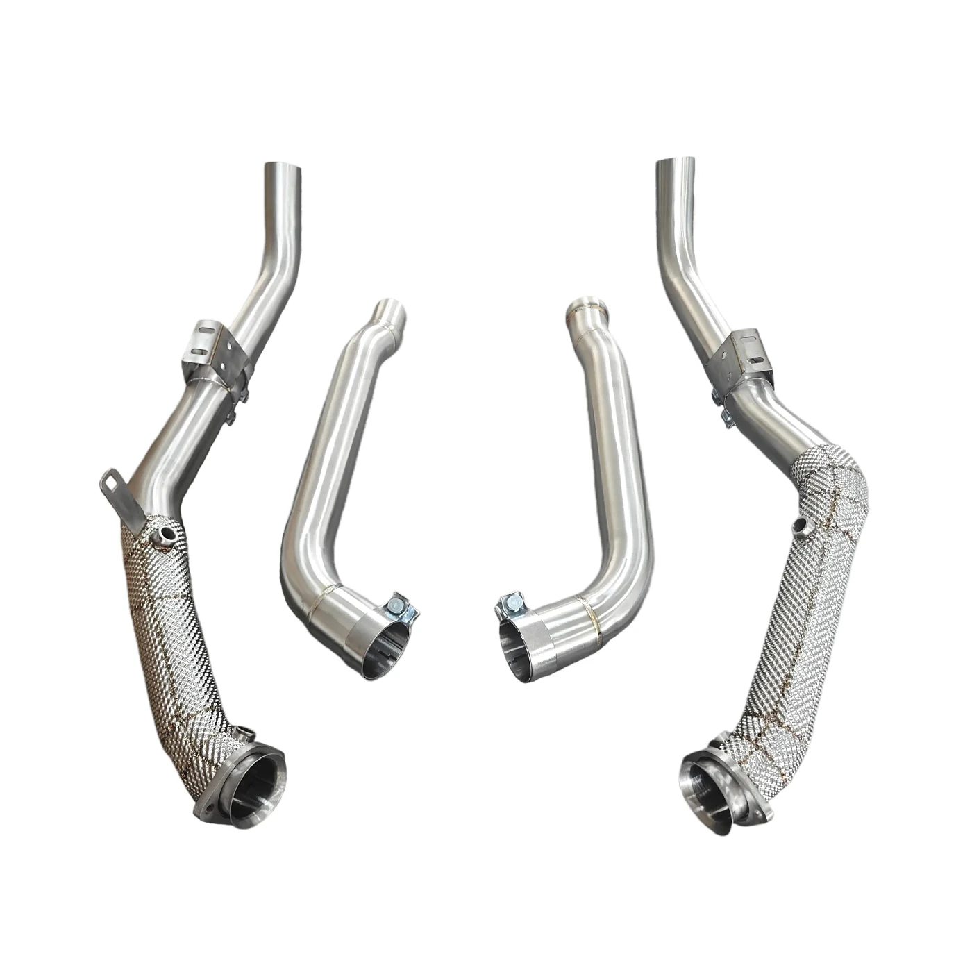 

AKS Stainless Steel Heatshield Downpipe For Mercedes-Benz W212 E63 AMG Downpipe