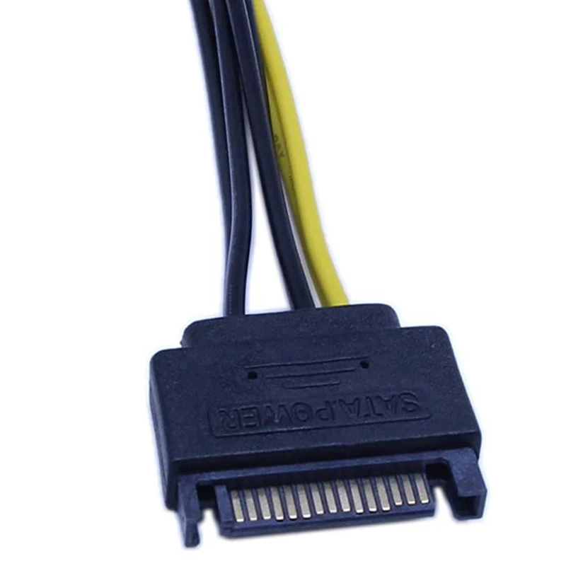 10 pz/lotto SATA 15 Pin Sata maschio a pci-e Express 6 + 2 Pin 8 Pin maschio cavo connettore adattatore di alimentazione Video 20Cm