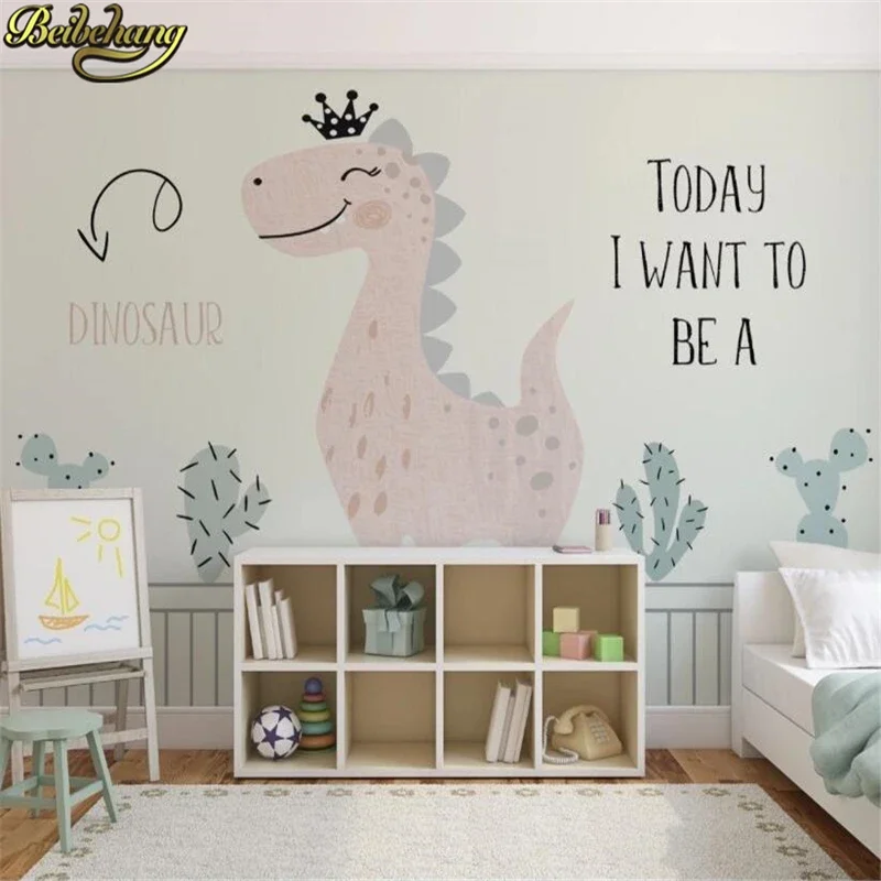 custom Dinosaur photo wallpaper for living room baby children room bedroom decor cartoon papel mural wall paper roll Stickers