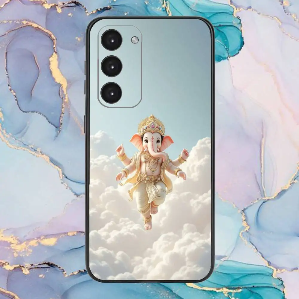 Ganesh Elephant God funda de teléfono para Samsung Galaxy A73,A72,A71,A70,A53,A52,A51, otras fundas negras suaves