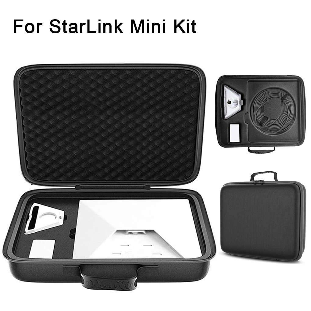 EVA Hard Carrying Case For StarLink Mini Kit Travel Case Waterproof Storage Case Protection Bag With Multiple Compartments