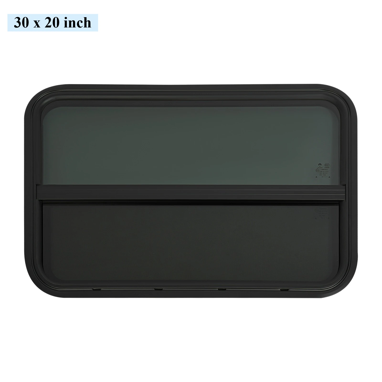 نافذة H RV مقاس 30 بوصة عرض × 20 بوصة، نافذة منزلق عمودية RV، استبدال نافذة RV، للخيام، والقوافل، والمقطورات، والنازل المتنقلة، باللون الأسود #2