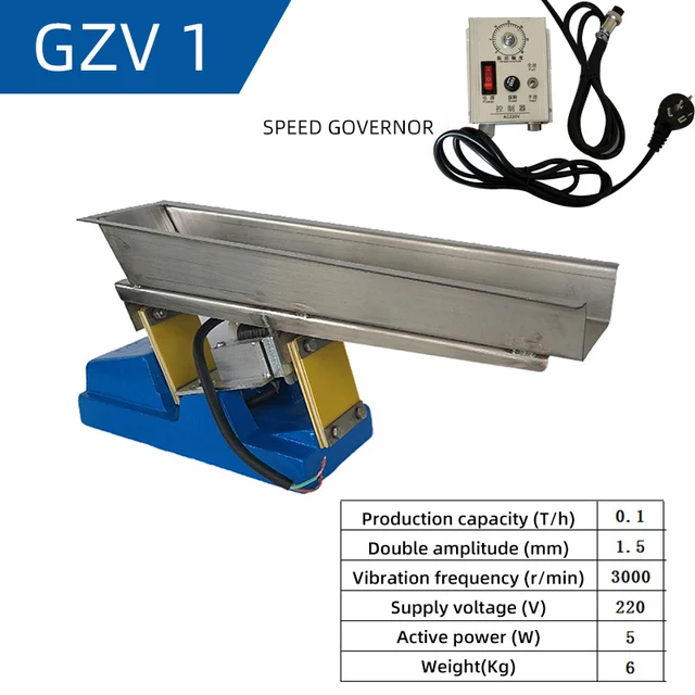 Mini Elektromagnetische Vibrerende Feeder 220V Elektrische Schudden Voeden Machine GZV1 GZV2 Verstelbare Snelheid Vibrerende Feeder