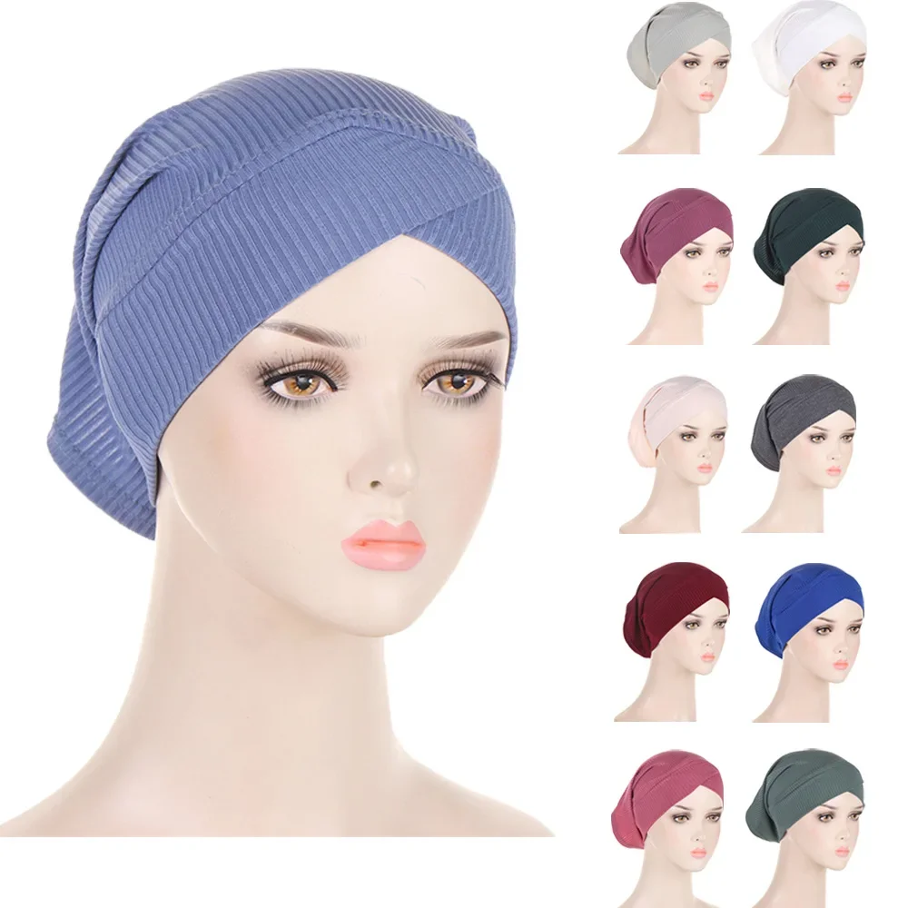 

Мусульманские женщины, ребристая хлопковая внутренняя шляпа, шапки-хиджабы, исламская трубка, нижний шарф, капот, кость ниндзя, стрейч, тюрбан, женская повязка на голову Mujer