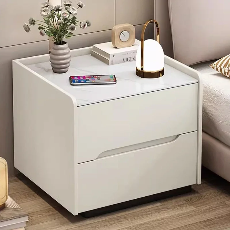 Bedside Table Nightstand Designer White Bed Side Hanging Open Cabinets Bedroom Storage Night Stand Meubles De Chambre Design