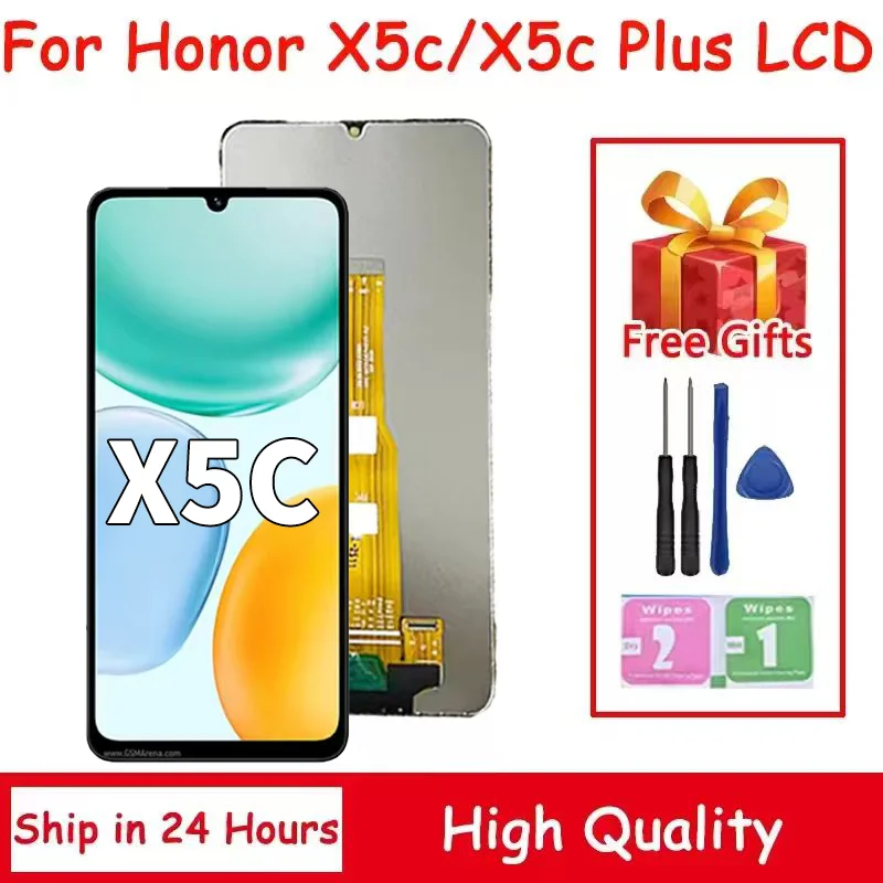 Wysokiej jakości wyświetlacz 6.74'' do Honor X5c Plus NLA-LX1, ekran LCD z panelem dotykowym i digitizerem do Huawei Honor X5C.
