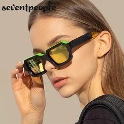 Vintage Rectangle Sunglasses Men 2026 Luxury Brand Designer Retro Rectangular Sun Glasses For Female Thick Frame Square Shades