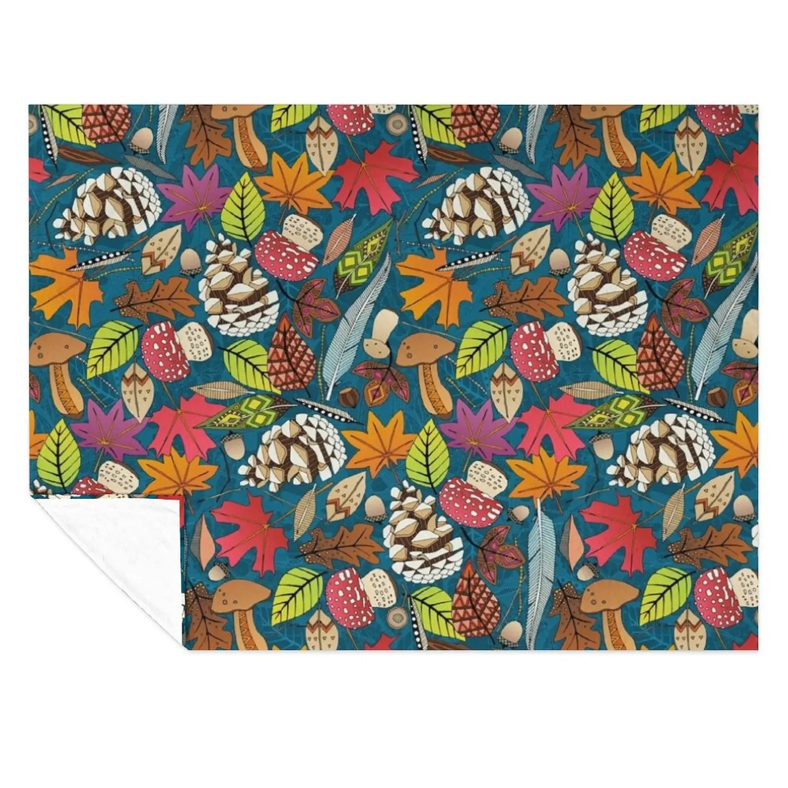 

boho autumn peacock Throw Blanket Decorative Beds Retros blankets and throws Loose Blankets