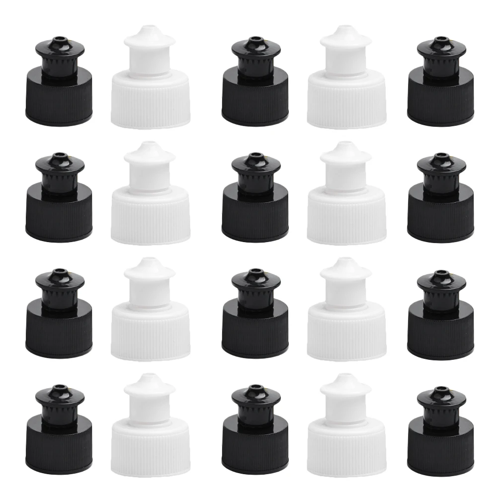 

40pcs Sports Bottle Caps Replacement Lids 28mm Diameter Push Pull Leak Proof Camping Hiking Accessories Outdoor Tools