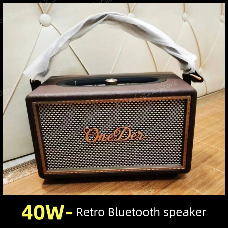 

High Quality Portable 40W Bluetooth Speakers Best Wireless Boombox For Music Powered Vintage Bookshelf Outdoor Party Speakers