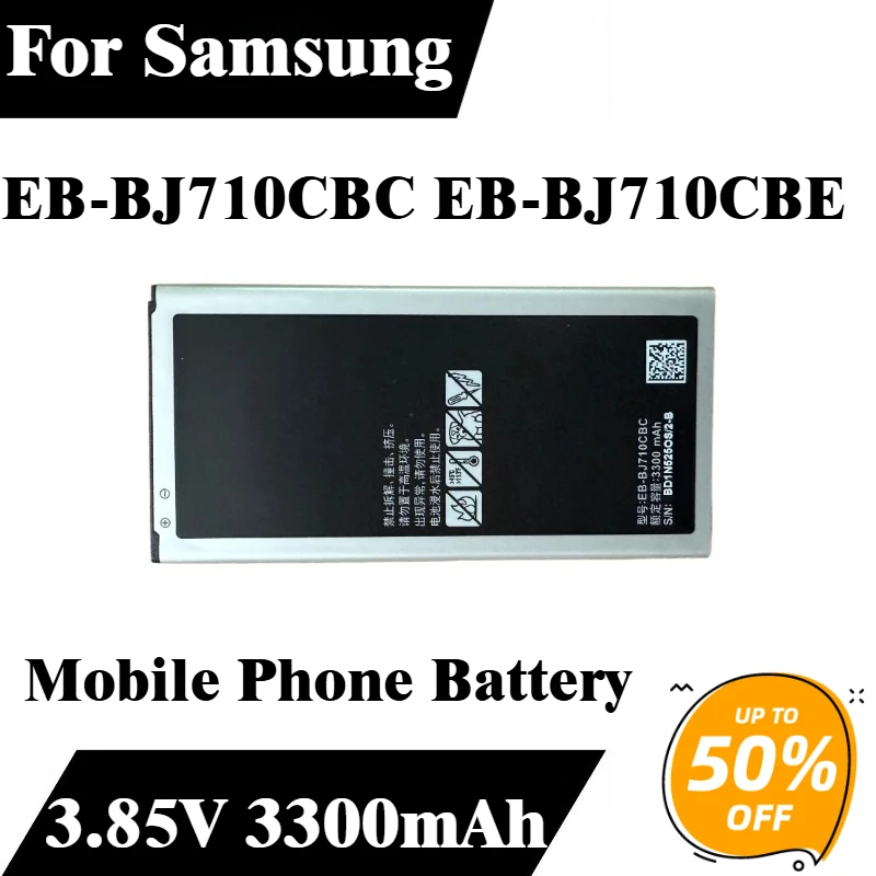 

3.85V 3300mAh EB-BJ710CBC EB-BJ710CBE Phone Battery For Samsung Galaxy J7(2016 Edition) J710/F/FN/M/H J7(2016) DUOS J7109 J7108