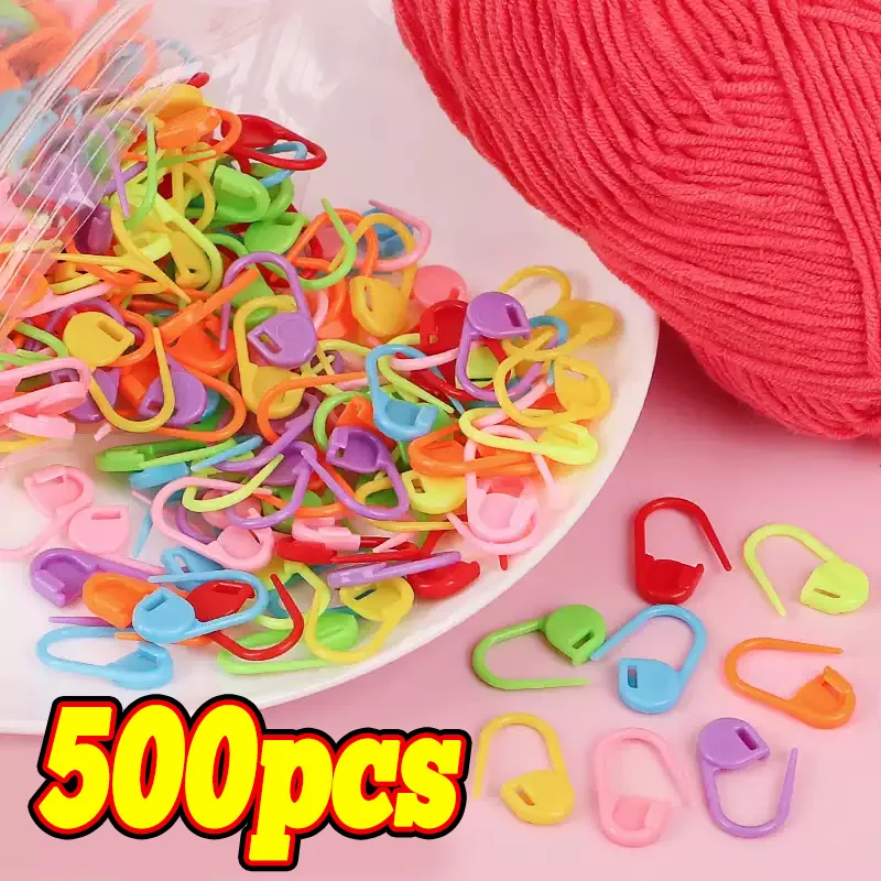 

50-500 шт., вязаные крючком, пластиковые маркеры для фиксации стежков, крючки, безопасные швейные принадлежности, удобные для детей
