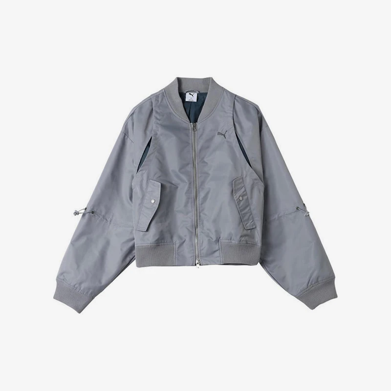 Puma genuine comfortable new women's woven stand up collar sports jacket jacket 633245-89
