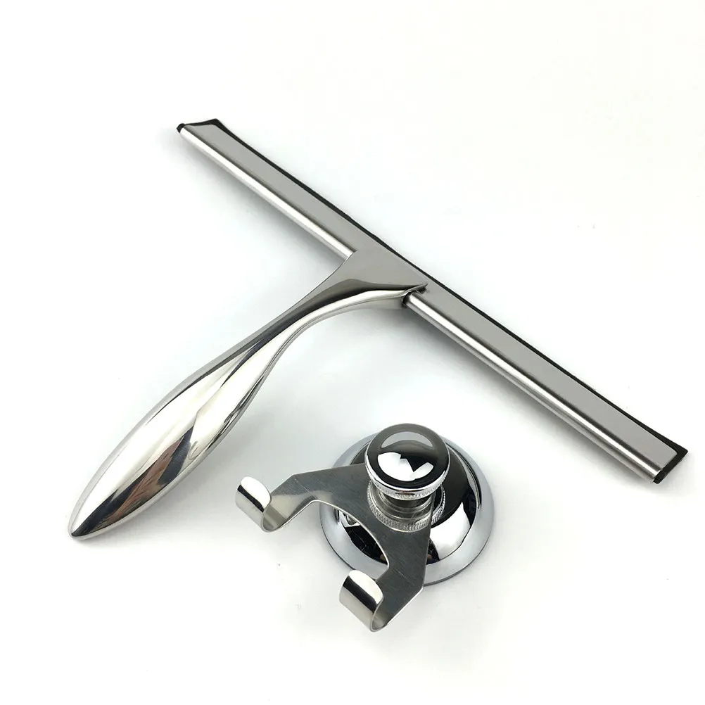 

Набор из 3 штук: Скребок для душа из нержавеющей стали, резиновый очиститель для стекол в ванной, с присосками, устойчивый к коррозии, для плитки